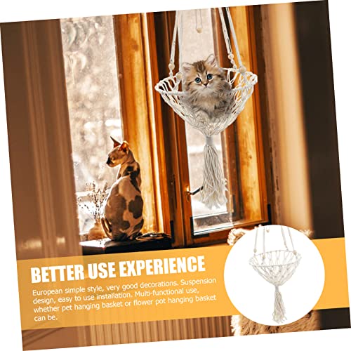 Abaodam 4 Pcs rede de estimação ninho de balanço de gato cama de parede para gato brinquedos para cã