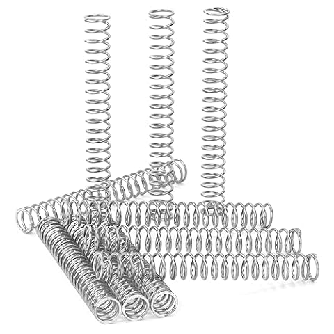 GUNGY Sprężyny ściskające 80 mm sprężyna ze stali nierdzewnej 304 średnica drutu 1,1 mm średnica zewnętrzna 10 mm siła sprężyny 3,2 kg 10 sztuk