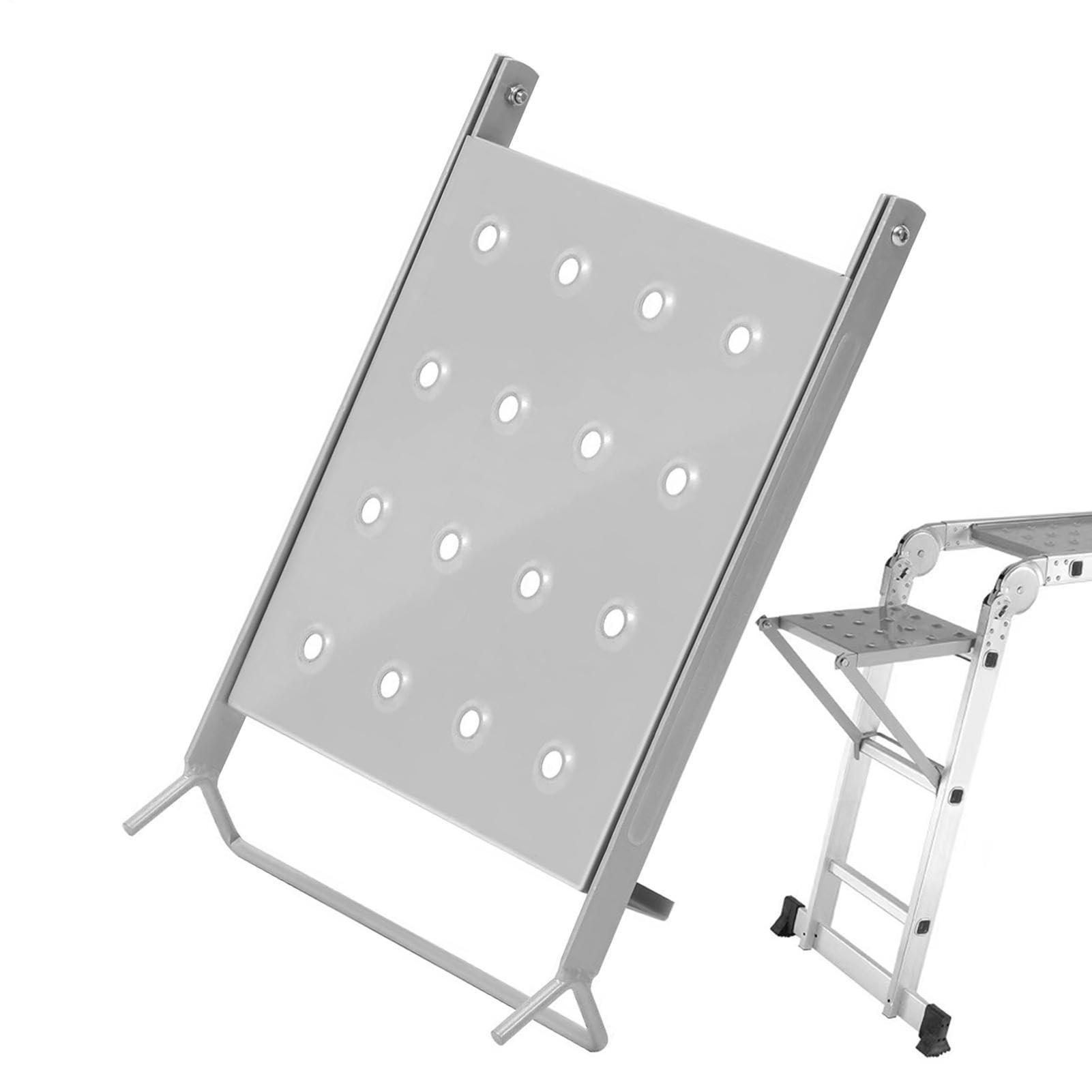 Plataforma de Escalera Soporte metálico antideslizante | Accesorio para Escalera Aplicable a pintores, bricolaje, hogar, trabajo, bomberos, banco de trabajo, elevador y