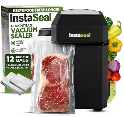 InstaSeal Vacuum Sealer for Food with 12 Bags