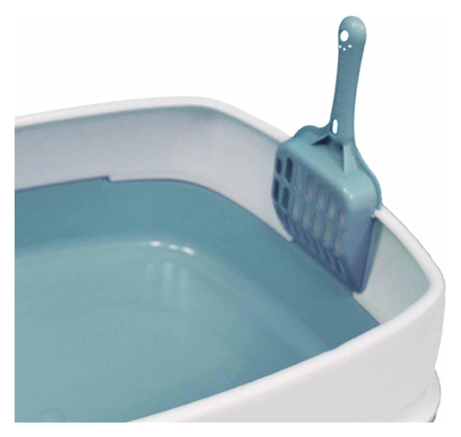 autopulente Lettiera for gatti semichiusa, lettiera con lato alto e parte superiore aperta, antispruzzo, toilette for gattini for gatti che vivono in casa grande(Blauw)