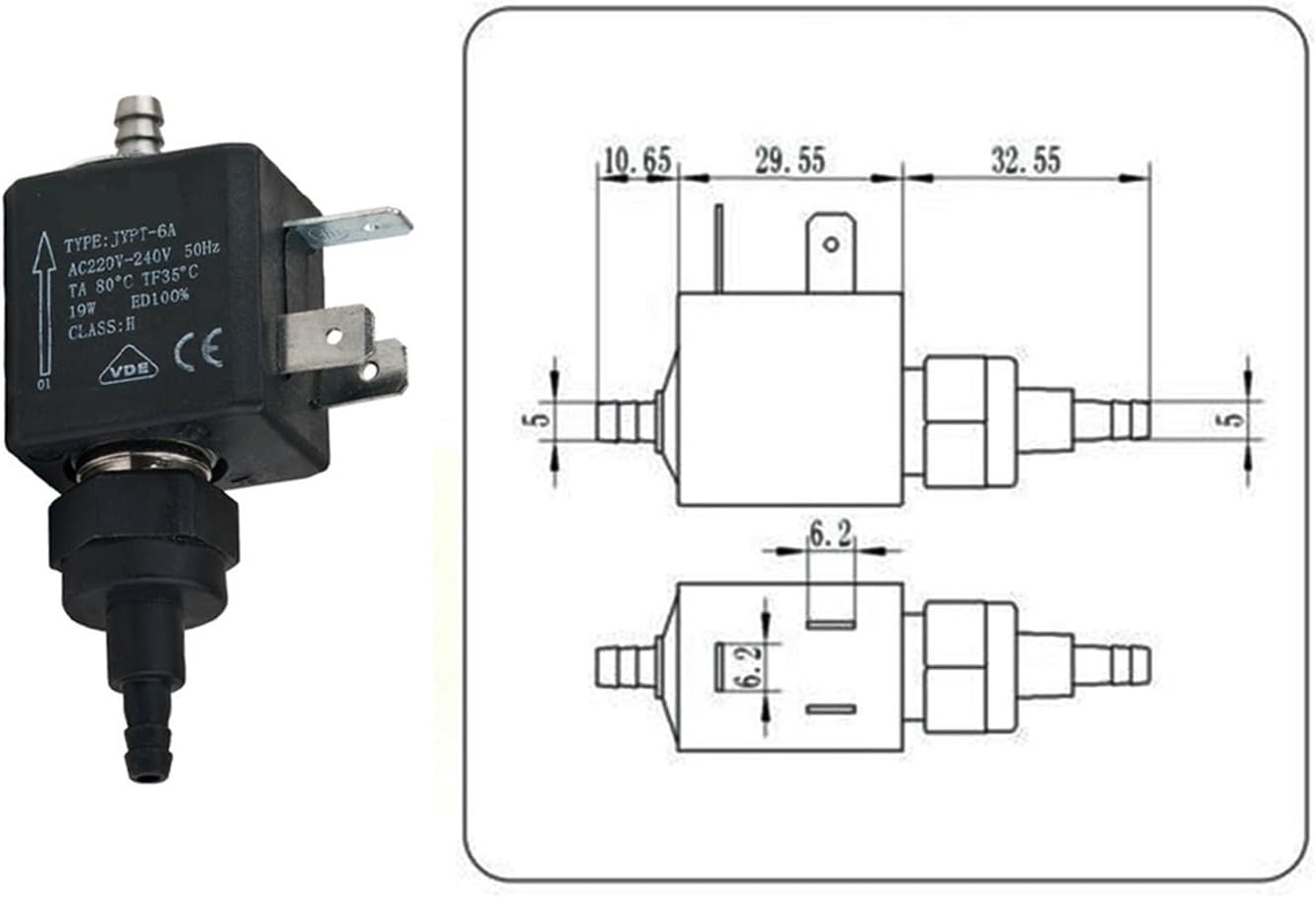JYPT-6A 19W 50Hz AC 220V - 240V Plunger Suction Steam Induction Pump For Iron, Steam Mop, Garment Iron Water Pump