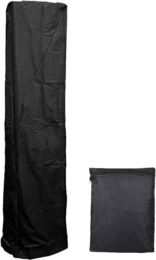 Patio Heater Cover Heavy Duty Waterproof Veranda Covers for Pyramid Patio Standup Heaters, Triangle Gas Tall Heater Cover Black -86x21x24 Inches