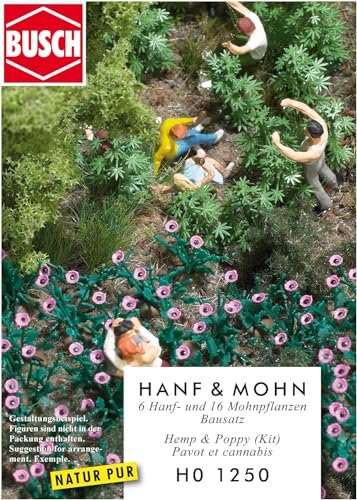 Busch 1250 Hemp and Poppy HO Scale Scenery Kit
