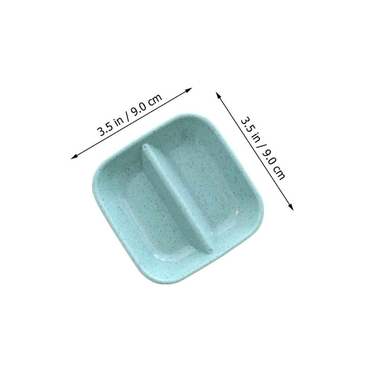 Wakauto 20 Pcs Wheat Straw Sauce Plates Divided Seasoning Dishes for Condiments Mustard Soy Sauce Vinegar Kitchen Serveware Random Colors