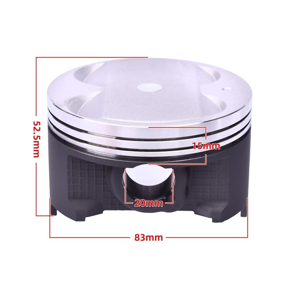 Anillo de pistón de Motor STD de 83mm apto for Suzuki AN400 Burgman 1999-2006 AN400R 2000 2001 2002 AN400S 2005 2006 Intruder VS800 12140-15F00(0.25 Piston Ring)