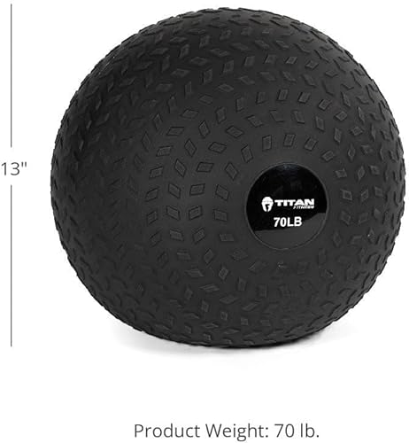 Miniatura 9 de Titan Fitness pelota de caucho Tread Slam, rebote muerto, peso para el entrenamiento - lanzar, atrapar, golpear, girar