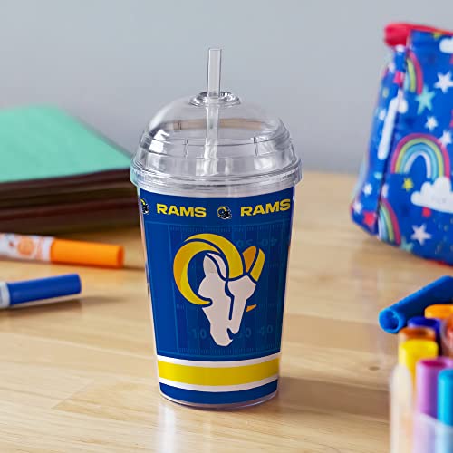 Image of Rico Industries NFL Football Rookie of The Year 12oz Acrylic Tumbler, Youth Tumbler with Swirly Straw