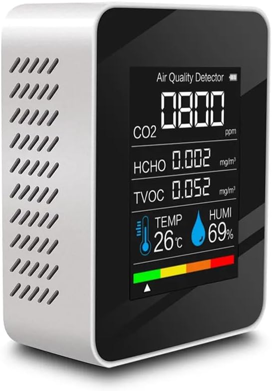 ZN-MT05 Air Quality Detector 5 in 1 Parameters Temp, Humidity, TVOC, HCHO, CO2 for Home, Office, Lab, Warehouse etc. NO AQI