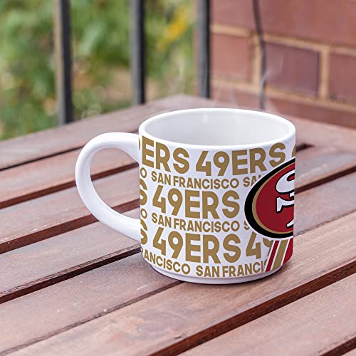 Rico Industries Nfl Football San Francisco 49Ers 14 Oz Metro Ceramic Coffee Mug #TOP2