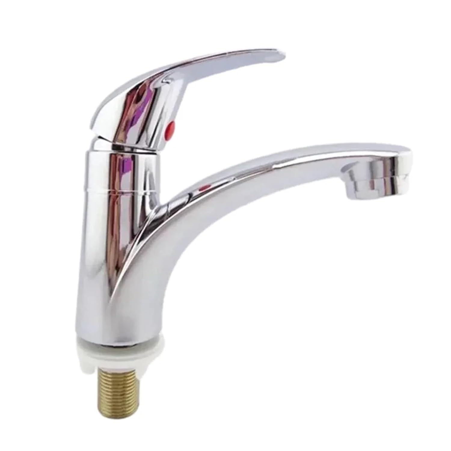 MIUYTRN Single Cold Basin Faucets Zinc Alloy Bathroom Faucet Single Handle Single Hole Desk Mounted Sink Mixer Tap