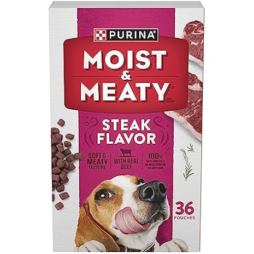 Purina Moist & Meaty Soft Dog Food Pouches, 36 ct