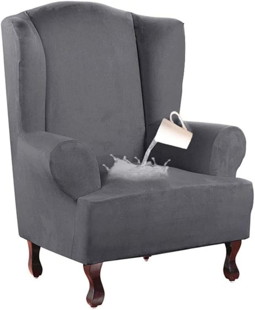 Wing Chair Slipcover Wing Backed Chair Covers,Stretch Wingback Chair Slipcover Elastic Wing Chair Covers Furniture Protector Wingback Chair Covers Soft Armchair Cover for Pets and Kids