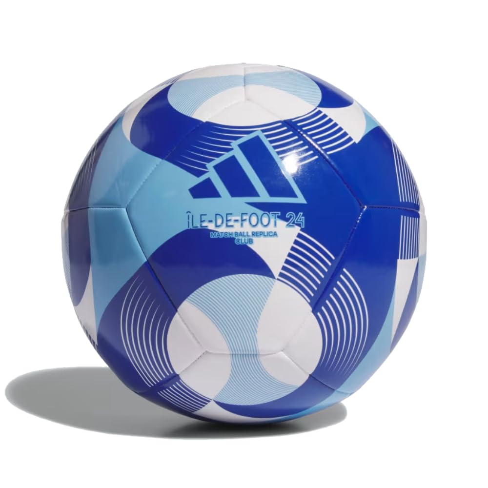 adidas - Balón de fútbol Unisex para Adultos, Color Blanco/Cielo Claro/Azul Real del Equipo, 5