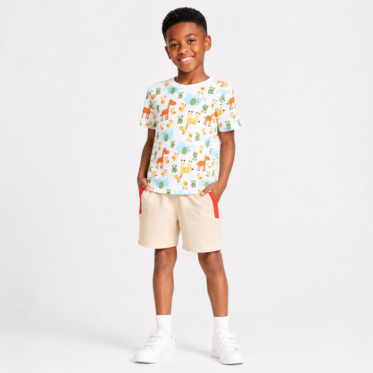 Mud Kingdom Little Boys Jersey Shorts Set Cotton Short Sleeve Outfits Summer image 4