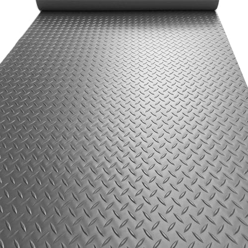 Pounjsd ゴムマット 3mm ガレージマット 車 駐車場ぬかるみ対策 幅0.6/1/1.2/1.3/1.5/1.6/1.8m 台車 滑り止めシート 軽ト 防水ゴムシート 車 pvcシートカーゴ 荷室 ガレージ 車下用 倉庫 ジム 工場