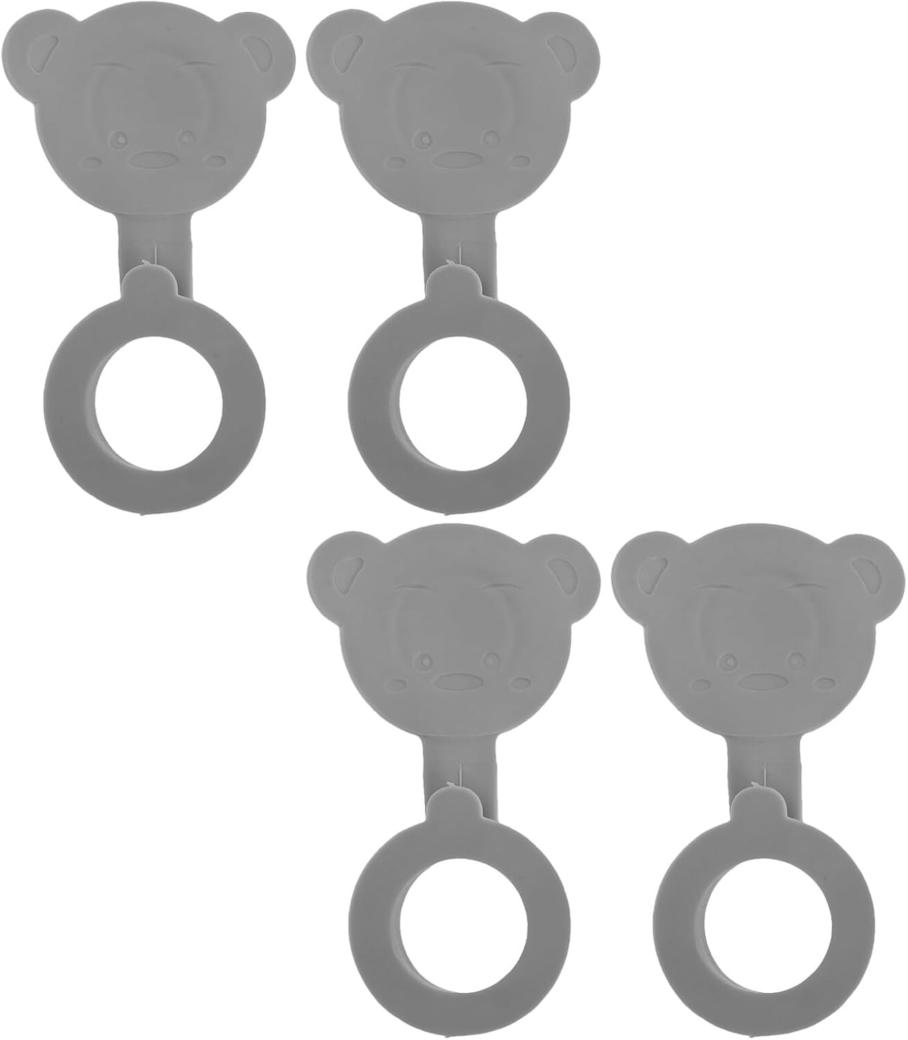 4pcs Bathtub Drain Plug Silicone Stopper for Tubs Tub Drain Cover Bathroom Accessories Smoke Gray