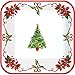 Amscan Traditonal Square Paper Plates for Festive Christmas | Party Tableware