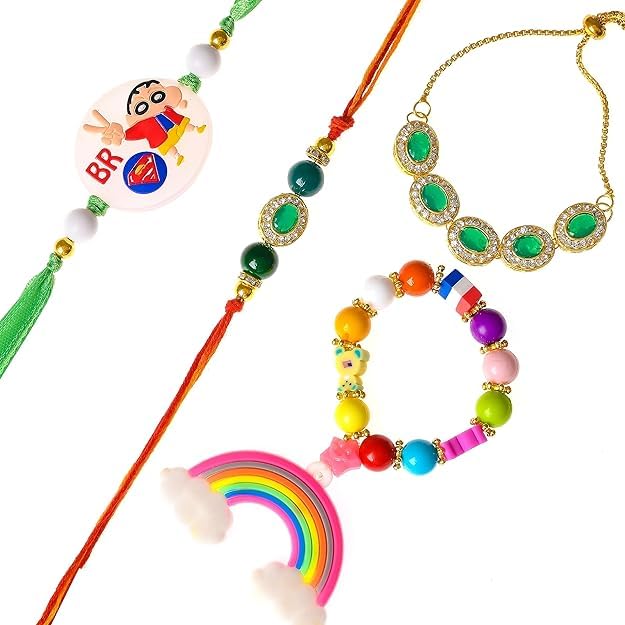 SAUDEEP INDIA Family Rakhi Set | Rakhi For Brother and Bhabhi | Cartoon Rakhi For Kids | Lumba Rakhi | Couple Rakhi Set(Model 05) (Family Rakhi Set 05) (B0DB59VVSV) Amazon Price History, Amazon Price Tracker