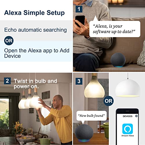 Sengled Alexa Light Bulb 75W Equivalent, Smart Light Bulbs Bluetooth Mesh 1050 Lm, Smart Bulbs That Work With Alexa Only 2700K, High Brightness, Soft White A19 Dimmable Bulb, No Hub Required, 4 Pack #TOP7