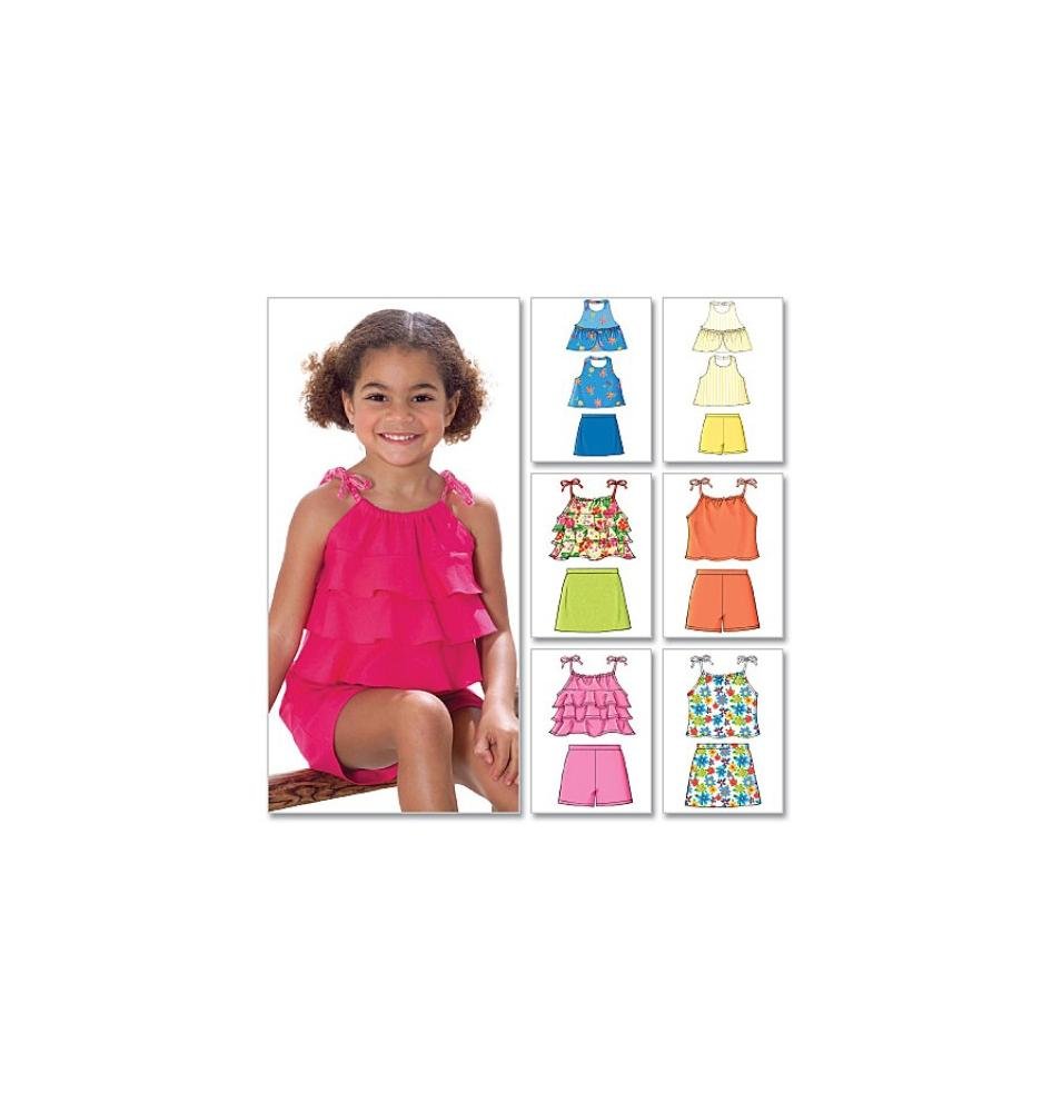Patron Butterick de couture pour vêtements de filles faciles à ajuster de 2 à 5 ans