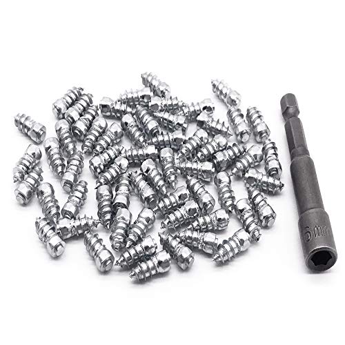 Marrkey Screw Tire Studs, 15Mm Anti-Slip Anti-Ice Snow Spikes For Car/Atv/Suv/Motorbike/Motorcycle/Forklift/Mini-Loader/Garden Tractors/Racing Car And Other Vehicles With Installation Tool #TOP2