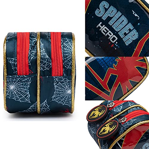 Kit Mochila De Rodinhas Infantil Homem Aranha Menino Escolar