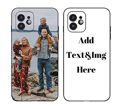 Personalized Case for iPhone 12 Pro Max Series/iPhone 13 Series with Screen Protector Customized Make Your Own Phone Case Shockproof Protective Hybrid Phone Cover