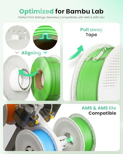 Image of PLA Filament 1.75mm PLA 3D Printer Filament(Refill),1kg Refill for Reusable Spools(2.2lbs),Premium Quality 3D Printing Filament for Bambu lab 3D Printers,White