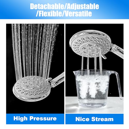 image for LifHap Detachable Handheld Shower Head with Hose - High pressure 5 Fun
