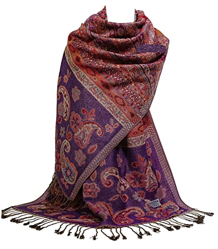 Écharpe pashmina motif mosaïque cachemire élégante et douce pour femme GFM