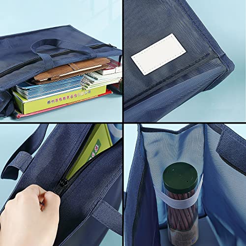 Image of Art Portfolio Bag 18 x 12 Inch, Poster Storage Bag with Handle and Zipper Organizer Transparent Bag for Posters Board, Painting Book, Bulletin Boards, Watercolor Sketchbook