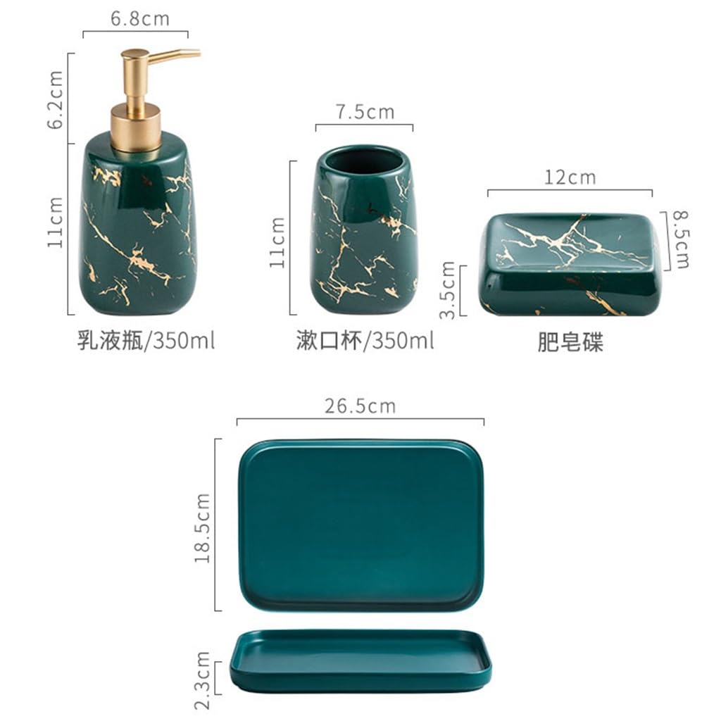 Ceramic Bathroom Toiletry Set Marble Series Bathroom Model Room Decoration Bathroom