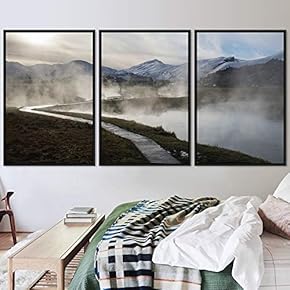 signwin 3 Piece Framed Canvas Wall Art Foggy...