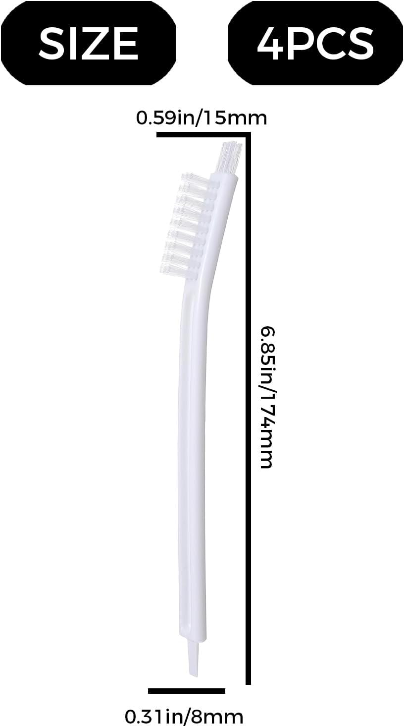 4 PCS Air Fryer Cleaner Brushes, Small Brushes for Cleaning with Nylon Bristle for Waffle Maker, Toaster Oven, Kitchen Appliances, Vegetable Fruit Wash Brush