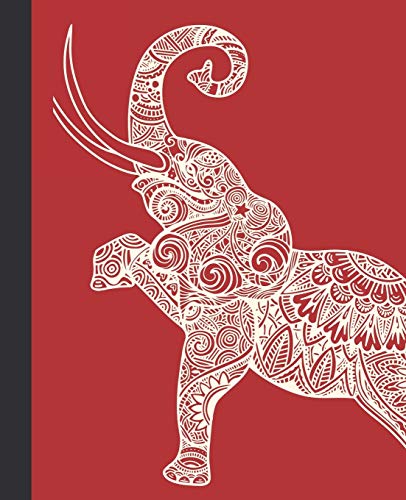 Notebook: Red Elephant Notebook|150 pages Wide Ruled School Notebook| for Notes, Lists, Journaling, Diary