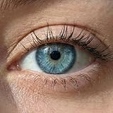 1 Paar Kontaktlinsen Farbige Braun 'Iris Grau' Natürliche: Komplettset (2 Linsen, Pinzette, Applikator und Kontaktlinsenbehälter), 12 Monate, keine Korrektur, 0 Dioptrien und DIA 14,5 mm