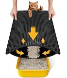 Cat Litter Mat Compact Size 23.6'x14.6' for Small Spaces, Upgrade Waterproof Leakproof Back Layer, Honeycomb Trapping Mat, Washable, Easy to...