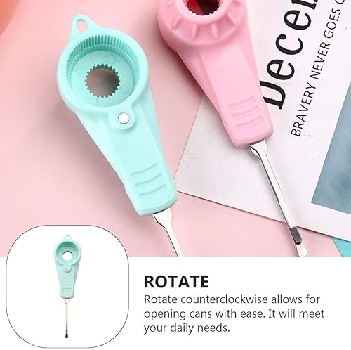 Miniatura 3 de Hemoton Herramienta de tapas magnéticas, levantadores de tapa de yogur, abridor de botellas de cocina, diseño de ahorro de espacio