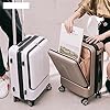 Carry On Suitcase Front Opening Trolley Suitcase With Wheels Suitcase For Men And Women Suitable For Vacation And Travel