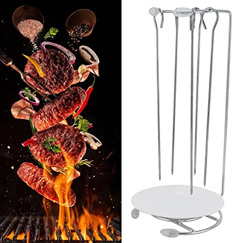 Conjunto de Espetos e Grelha para Churrasco, Churrasqueira de Aço Inoxidável Kebab Roaster Rotisseri