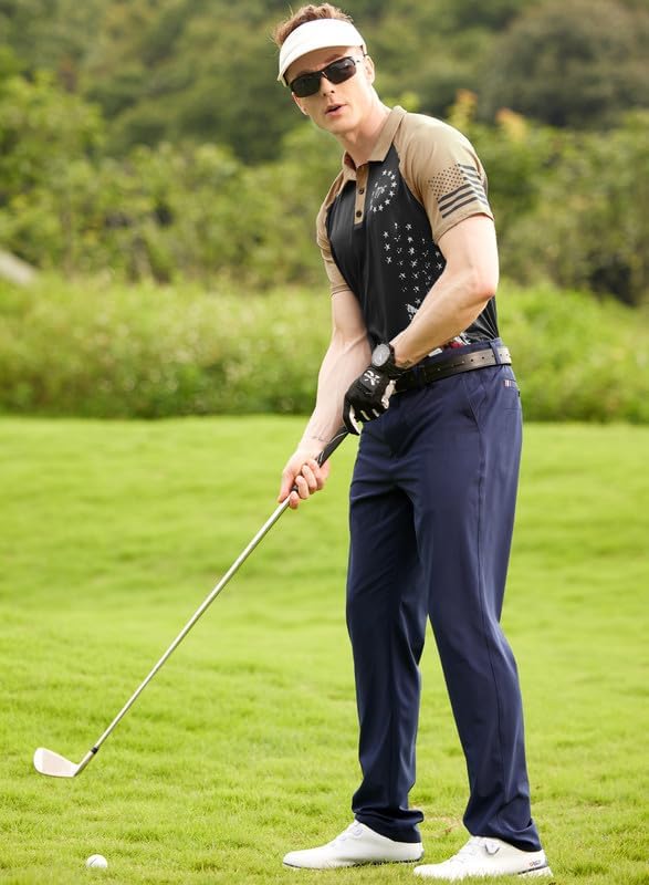 Mainfini Men's Short Sleeve Golf Shirts UPF 50+ Raglan Patriotic American Graphic Polo Shirt (S-3XL) - Image 8