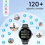 Smartwatch Armbanduhr Fitnessuhr Wasserdicht Uhr: Smartwatch Herren mit 1,43" AMOLED Touchscreen Rund Blutdruck Herzfrequenz Sport Schrittzähler Telefonfunktion lederarmband Herrenuhr fuer Android iOS – Bild 5