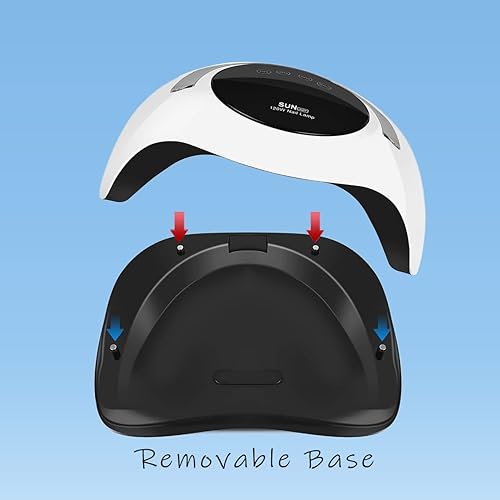 Miniatura 7 de W&H Lámpara de uñas LED UV, secador de uñas de gel de 120 W más rápido, lámpara de curado profesional para uñas de manos y pies, máquina de esmalte