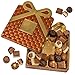 Chocolate Gift Basket, Candy Food Gifts Arrangement Platter, Gourmet Snack Gift Bow Tin Box, Present Idea, Corporate Him & Her, Men, Women, Family- Gourmet Belgian Truffles- Brown- Bonnie & Pop