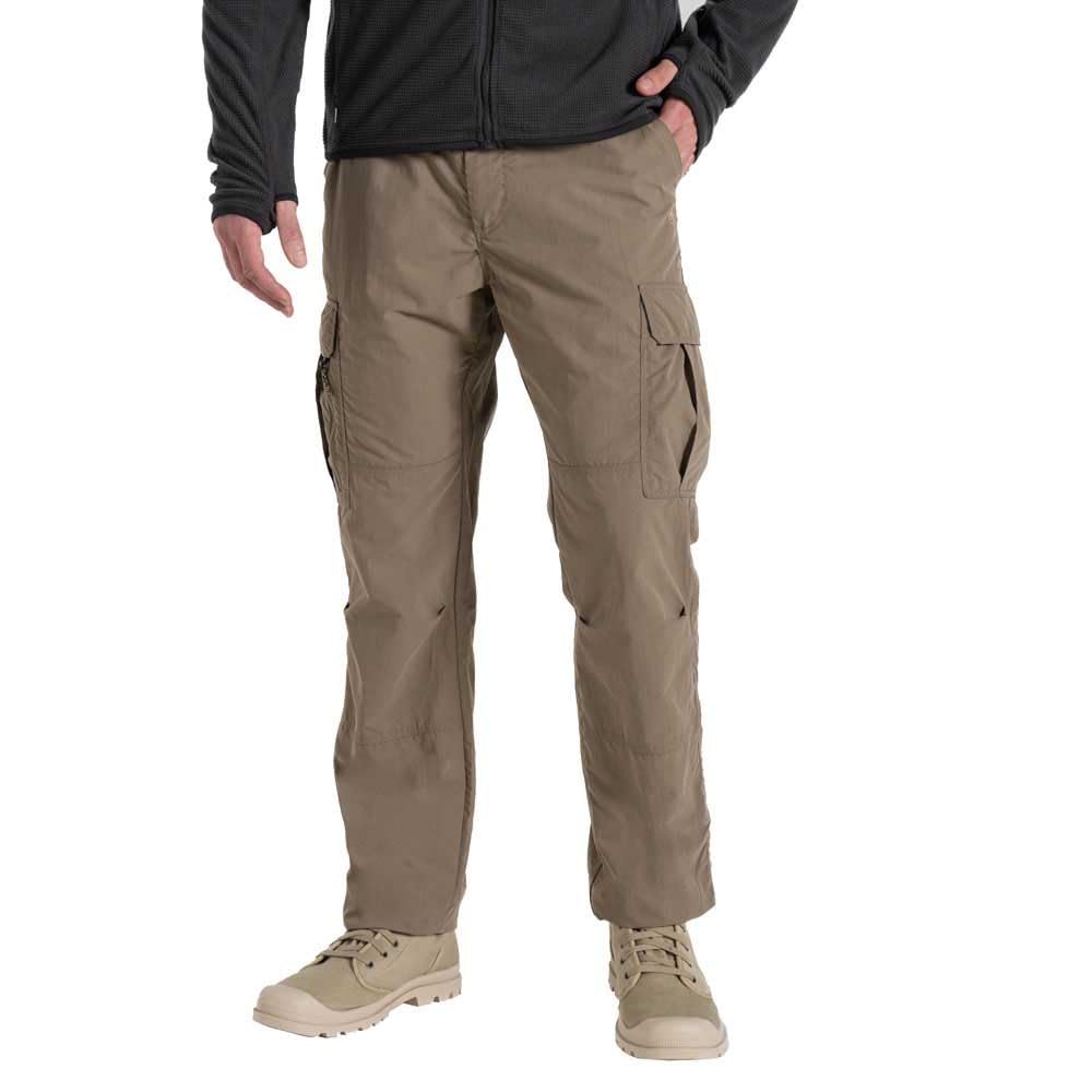 Craghoppers NosiLife Cargo Trousers Beige Mens 42R - Adventure Ready, Insect Repellent
