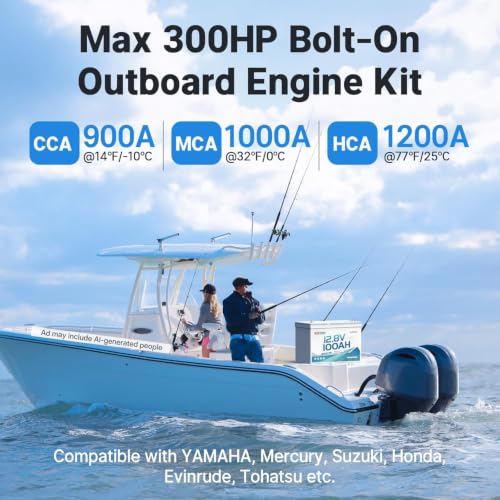 Image of Redodo 12V 100Ah LiFePO4 Battery Bluetooth, Group 27 900CCA Lithium Marine Battery, Starting Battery with Self-Heating & Smart Reserve Mode