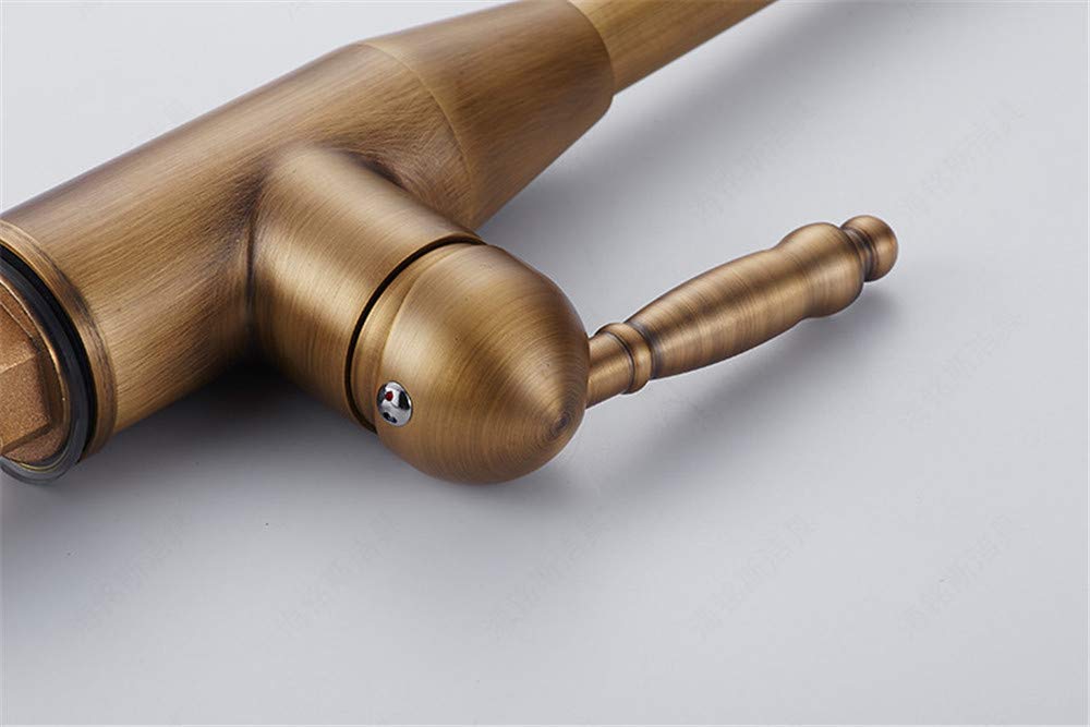 Antiguo Faucet360Hot Cocina Y Un Mezclador De Agua Fría Grados De Rotación Del Fregadero De Cocina Grifo De Latón Con Aireador De Una Manija Con La Cabeza De Ducha Extraíble