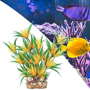 Jeanoko Acquario Simulazione Artificiale Piante acquatiche di Sicurezza in plastica Base di Sabbia per Acquario Decorazione Paesaggio(Come Mostrato nell’immagine)
