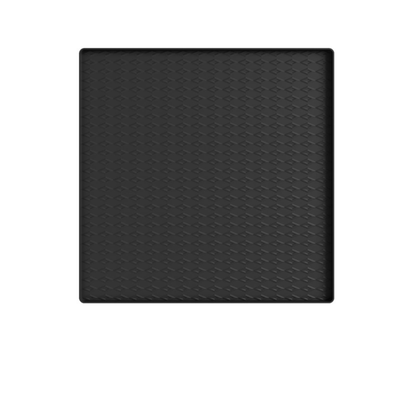 Tapis d’Alimentation avec Rebords Souple, Gris Foncé Noir, 65 65 | Conception Étanche et Imperméable, Tapis Gamelle En Silicone, Antidérapant, pour Sol, Cuisine